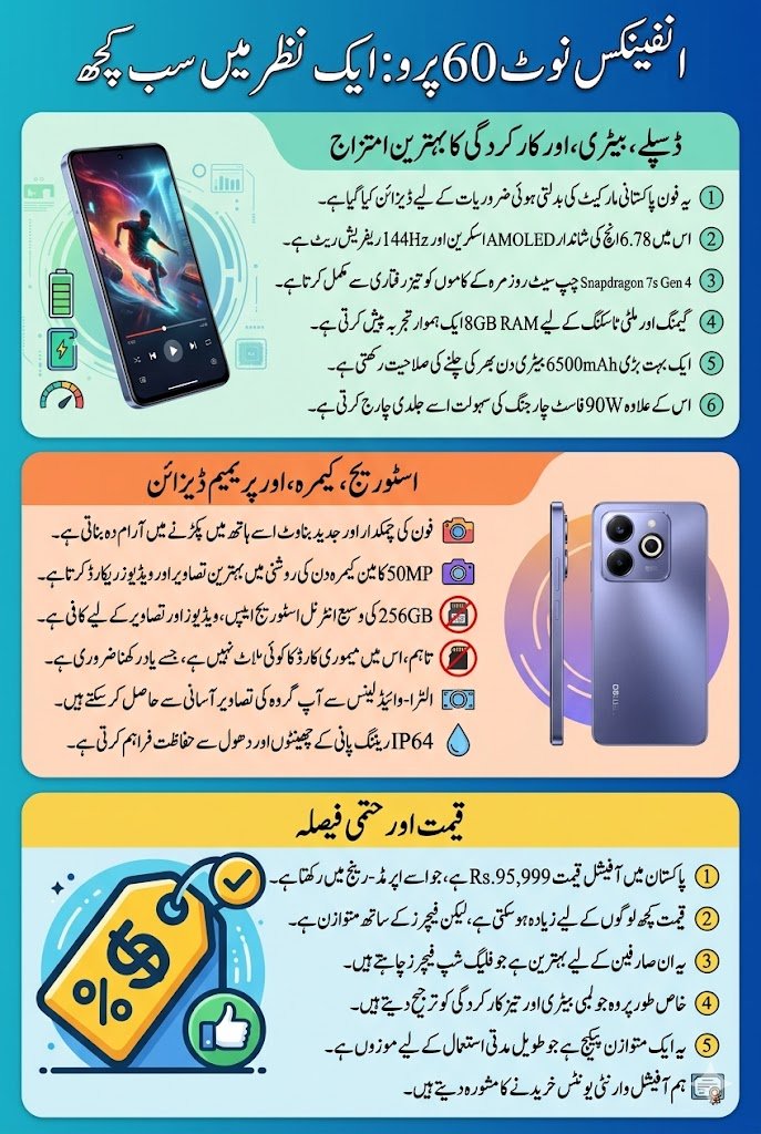 Infinix Note 60 Pro Price In Pakistan Specs (8GB-256GB) Full Details